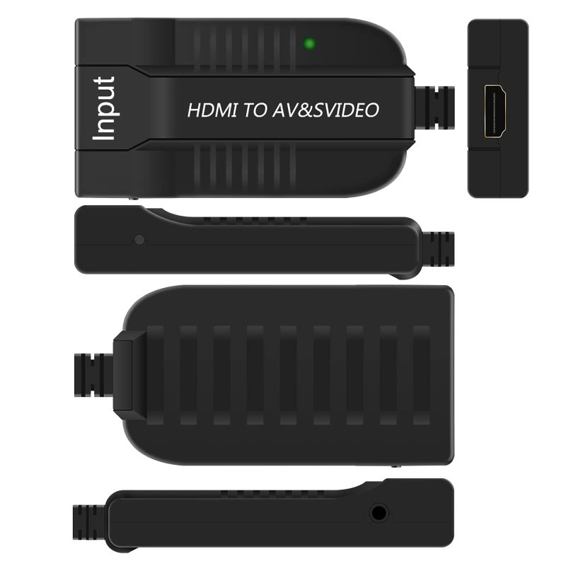 HDSUNWSTD 1080p HDMI to Male AV/S Video Adapter S-Video,HDMI2AV+S CVBS Video Converter, HDMI to Male AV&S Video RCA HDMI2AV Converter 1080P HD Video Converter Box High Definition Multimedia - Image 3